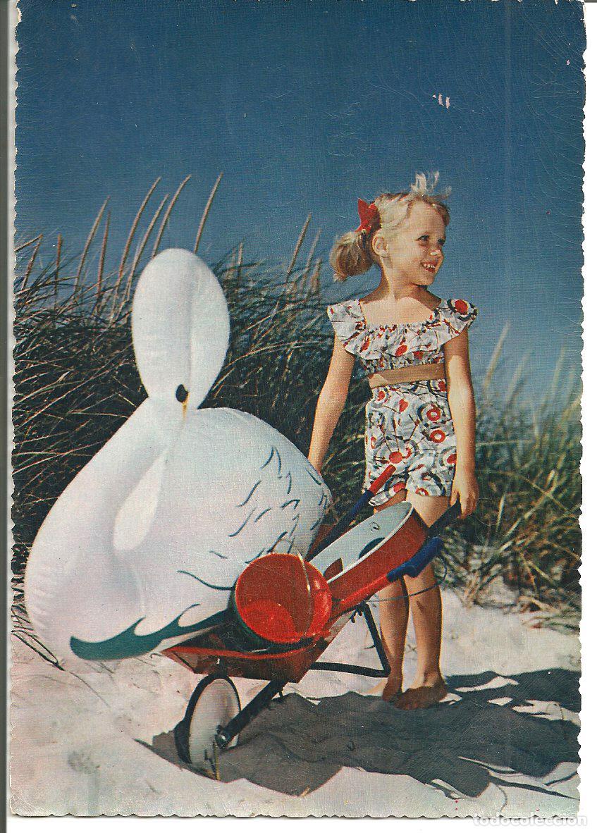 Postales: POSTAL NI&Ntilde;A EN LA PLAYA - ED. CECAMI - A&Ntilde;O 1960