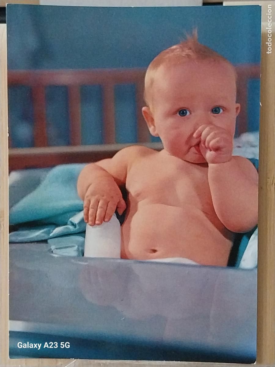 Postales: BEBE CHUPANDO DEDO ED NOVACOLOR 304 1 ESCRITA A&Ntilde;OS 60