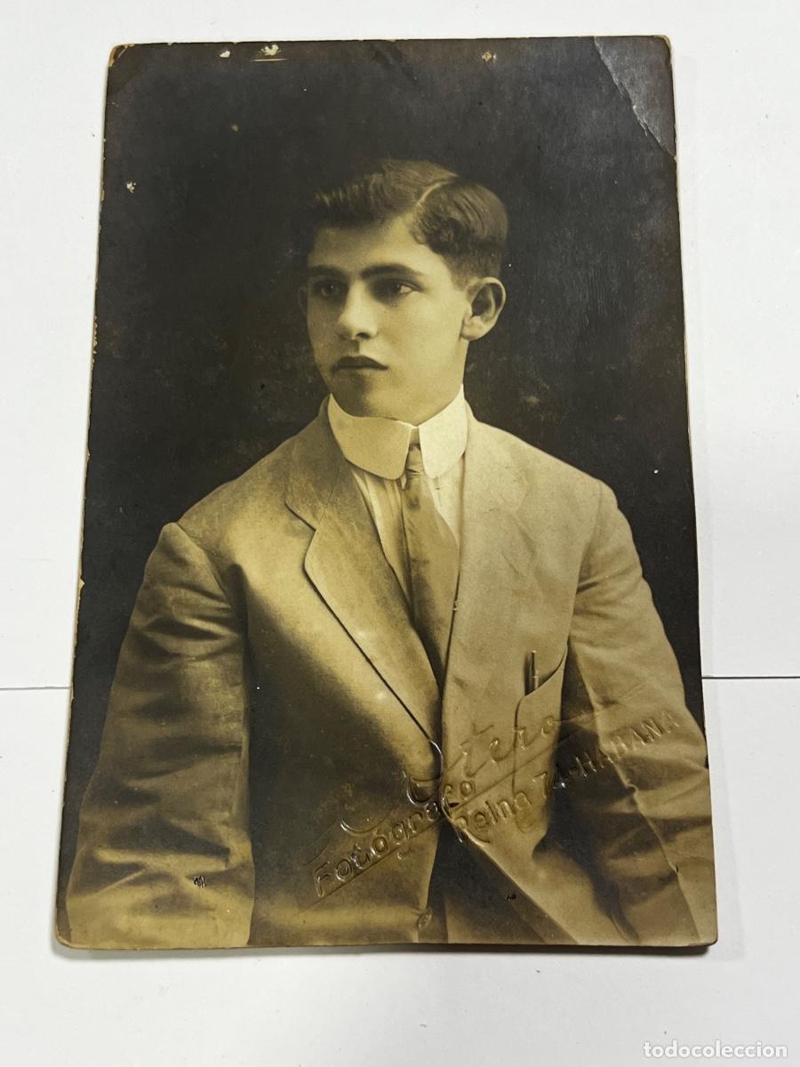 Postales: TARJETA POSTAL INFANTIL. CUBA. NI&Ntilde;O CON TRAJE CHAQUETA. FOT&Oacute;GRAFO OTERO. 1914.