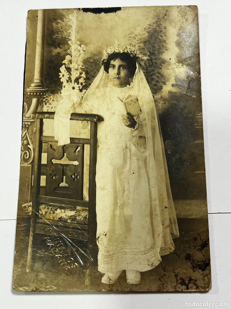 Postales: TARJETA POSTAL INFANTIL. CUBA. NI&Ntilde;A EN SU PRIMERA COMUNION. HABANA, 1917.