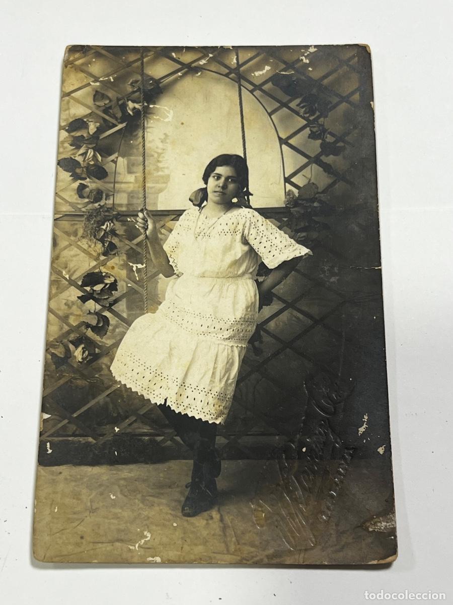 Postales: TARJETA POSTAL INFANTIL. CUBA. NI&Ntilde;A EN COLUMPIO. 1913.