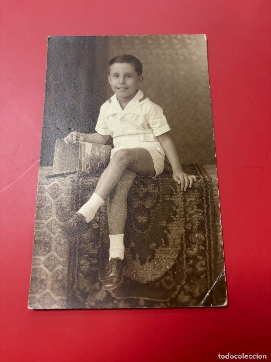 Postales: POSTAL FOTOGR&Aacute;FICA - RETRATO INFANTIL DE NI&Ntilde;O CON DEDICATORIA MANUSCRITA A SU T&Iacute;A - CUBA