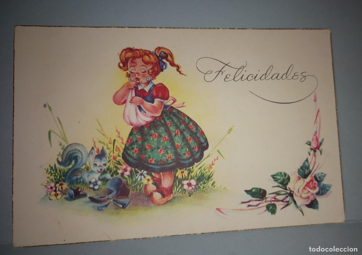 Postales: ANTIGUA TARJETA, FELICIDADES, NUEVA