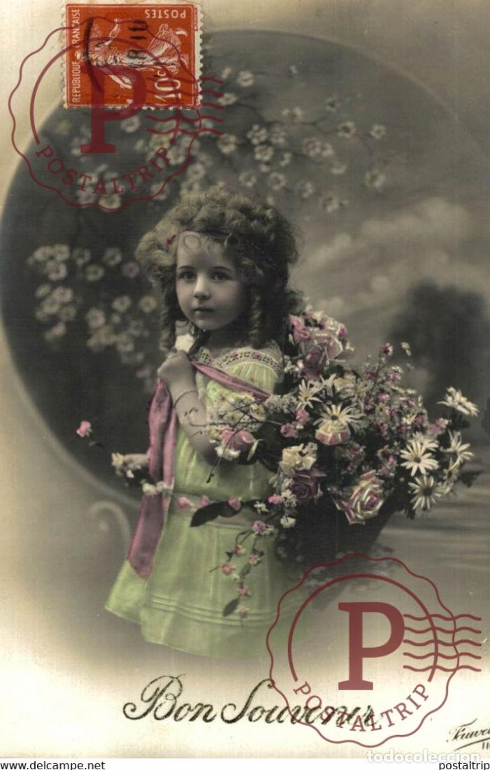 Postcards: Bon Souvenir Des Gamins Kids Children Ni&ntilde;os