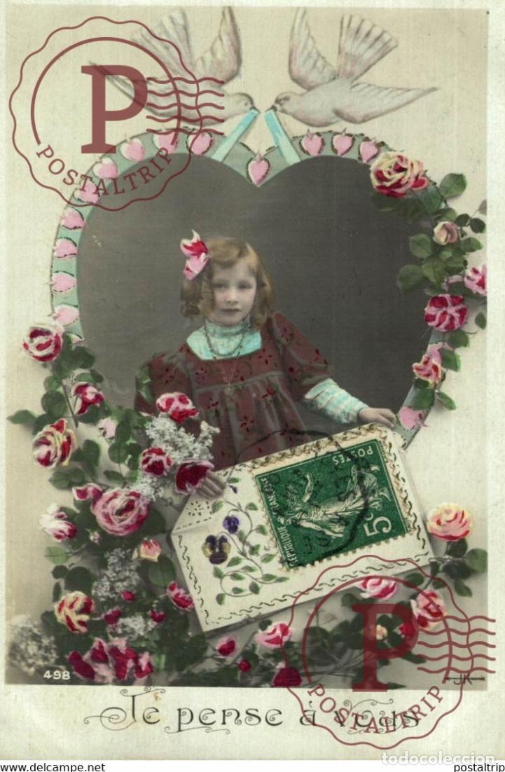 Postcards: Je pense &agrave; vous Des Gamins Kids Children Ni&ntilde;os