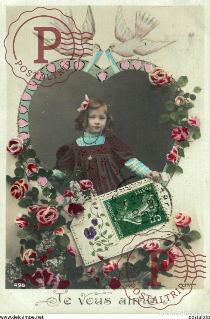 Postales: Je vous aime Des Gamins Kids Children Ni&ntilde;os