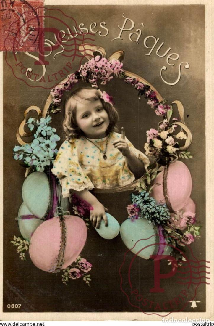 Postales: Joyeuses P&acirc;ques Paques Pascua Des Gamins Kids Children Ni&ntilde;os