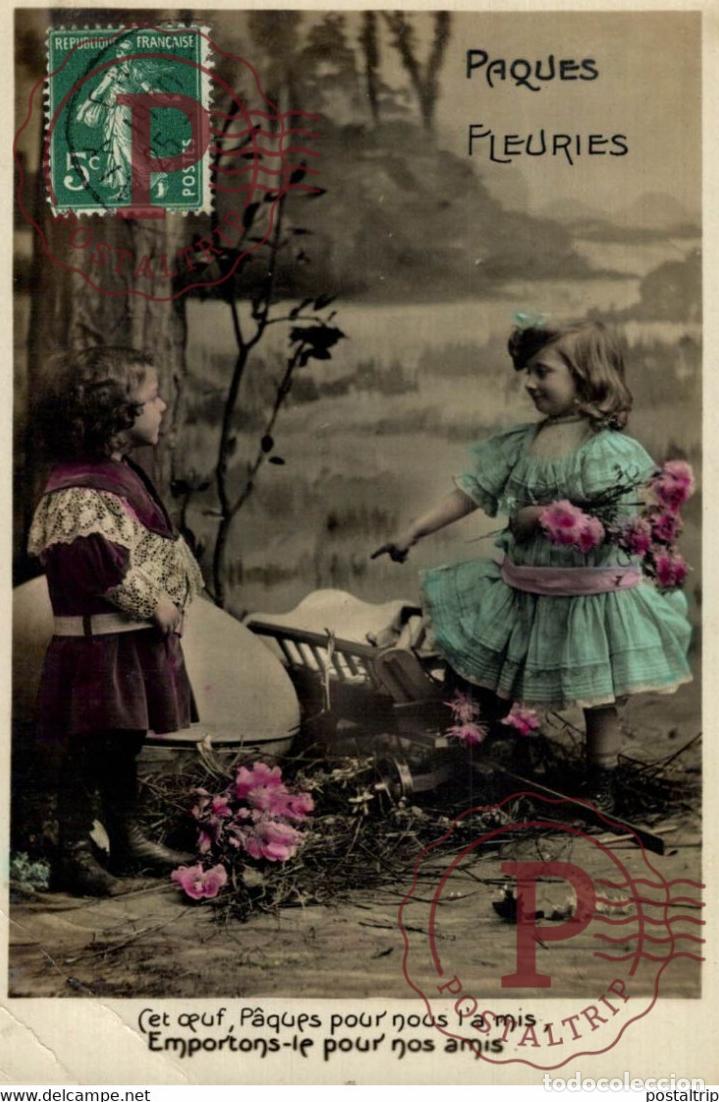 Postales: P&acirc;ques Fleuries Paques Pascua Des Gamins Kids Children Ni&ntilde;os