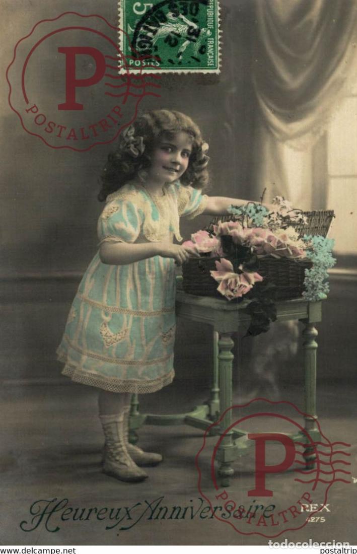 Postkarten: Heureux Anniversaire Des Gamins Kids Children Ni&ntilde;os