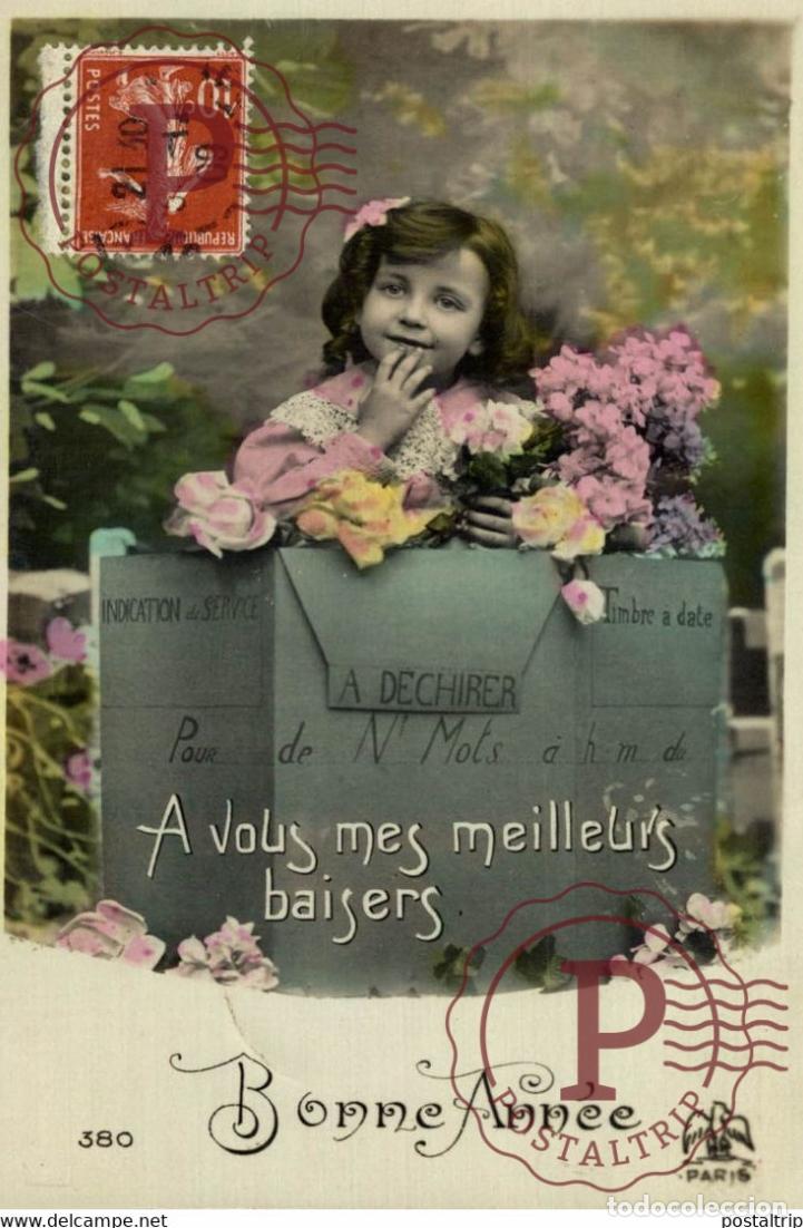 Postcards: Bonne Ann&eacute;e Des Gamins Kids Children Ni&ntilde;os
