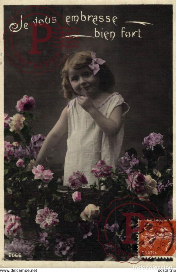 Postcards: Je vous embrasse bien fort Des Gamins Kids Children Ni&ntilde;os