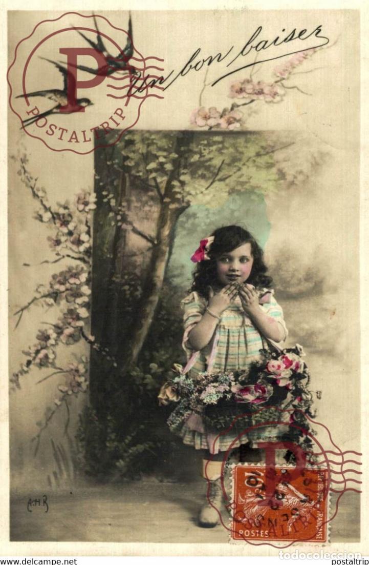 Postcards: Un bon baiser Des Gamins Kids Children Ni&ntilde;os