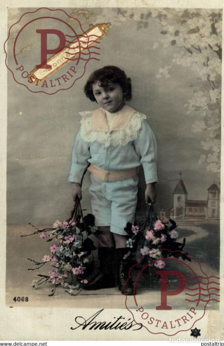 Postcards: Amiti&eacute;s Des Gamins Kids Children Ni&ntilde;os