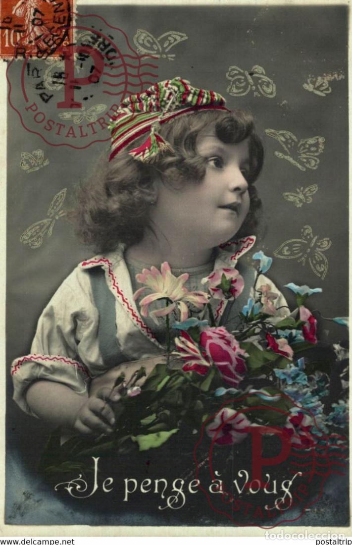 Postales: Je pense &acirc; vous Des Gamins Kids Children Ni&ntilde;os