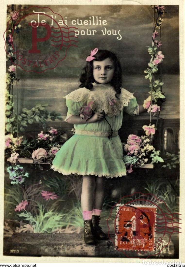 Postales: Je lai cueillie pour vous affectueux Des Gamins Kids Children Ni&ntilde;os