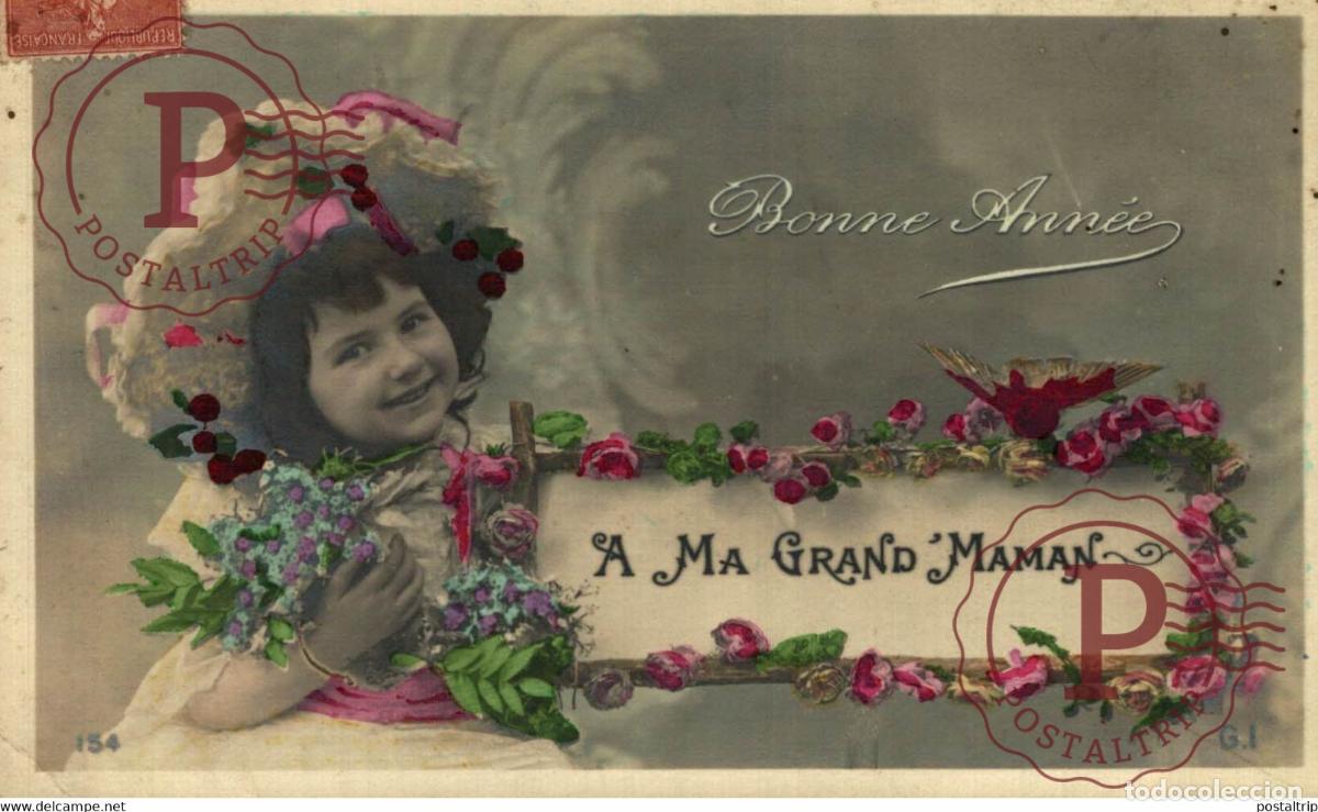 Postales: Bonne Ann&eacute;e A ma Grand Maman Des Gamins Kids Children Ni&ntilde;os