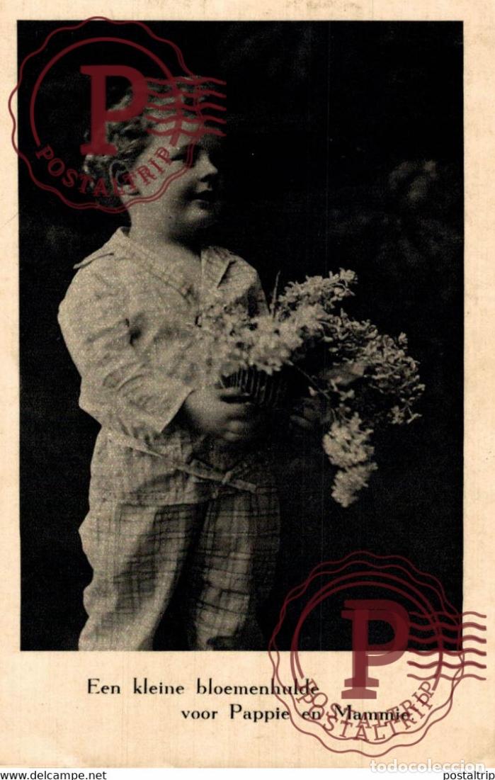 Postales: EEN KLEINE BLOEMENHULDE VOOR PAPPIE EN MAMMIE Des Gamins Kids Children Ni&ntilde;os