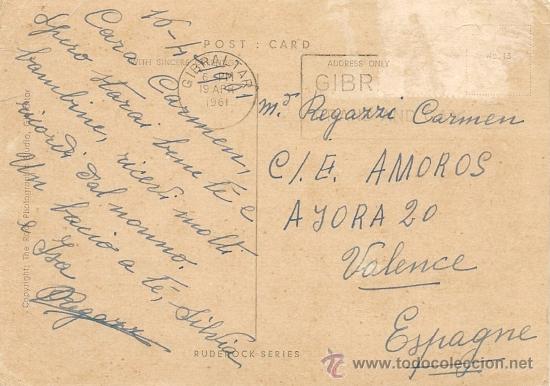 Postales: GIBRALTAR - POSTAL ANTIGUA - Foto 2
