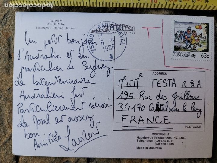 Postales: Postal de Sidney-Australia de 1988 - Foto 2