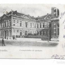 Postales: POSTAL ANTIGUA - BRUXELLES-COBSERVATOIRE DE MUSIQUE. Lote 312368018