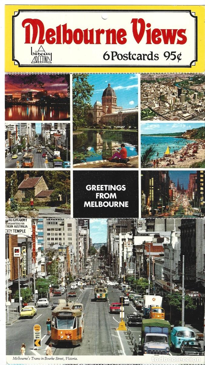 Postales: LIBRO FLEXO DE POSTALES CON 6 VISTAS DE MELBOURNE - Foto 1