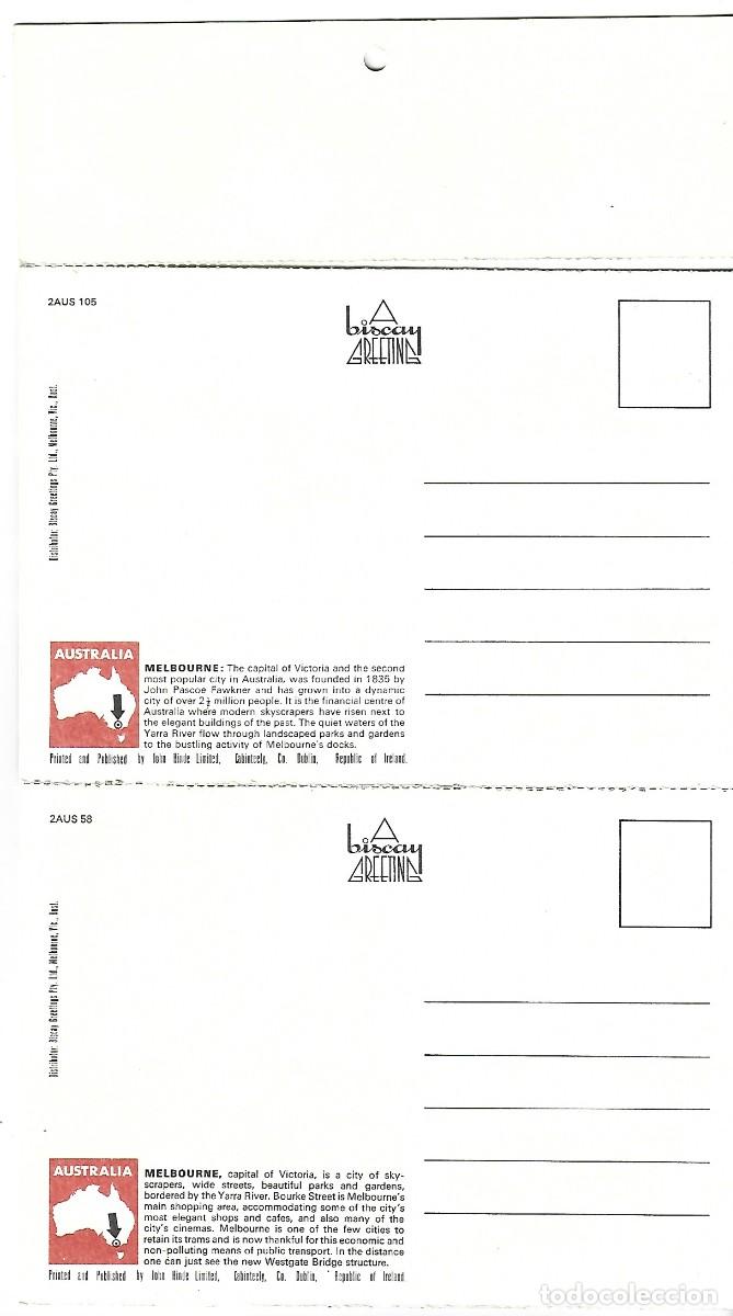 Postales: LIBRO FLEXO DE POSTALES CON 6 VISTAS DE MELBOURNE - Foto 2