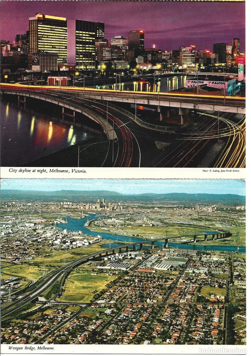 Postales: LIBRO FLEXO DE POSTALES CON 6 VISTAS DE MELBOURNE - Foto 5