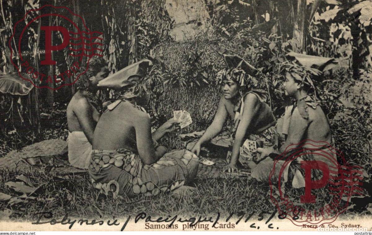 Postales: SAMOA. SAMOANS PLAYING CARDS. - Foto 1