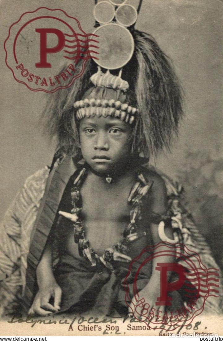 Postales: SAMOA. A CHIEFS SON. - Foto 1
