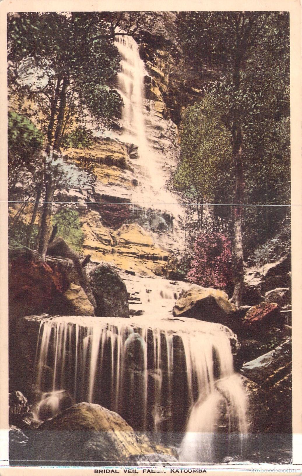 Postales: Postal de las Cascadas Bridal Veil Falls en Katoomba, Australia