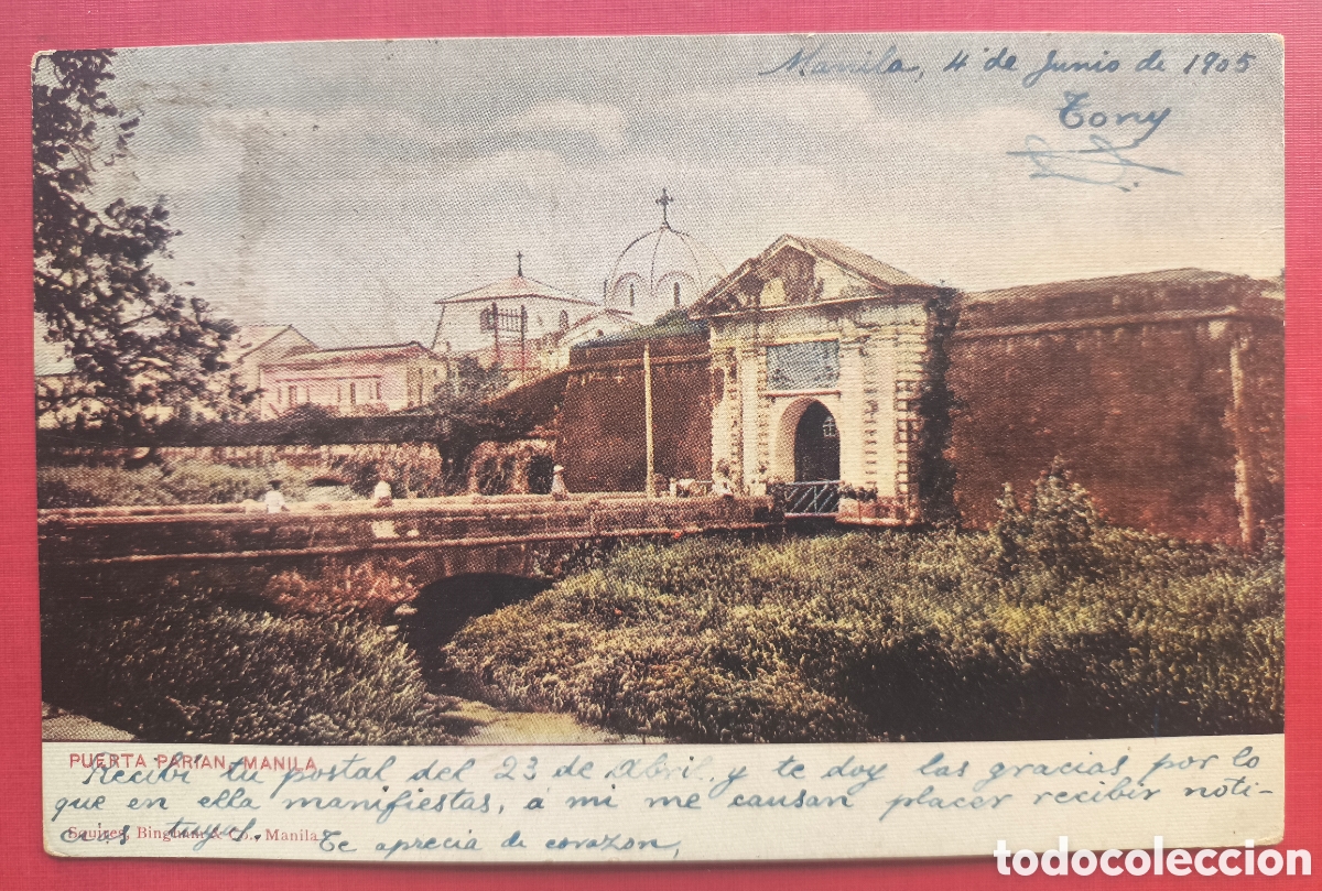 Postales: PHILIPPINES MANILA PARIAN GATE POSTCARD FILIPINAS POSTAL CIRCULADA 1915