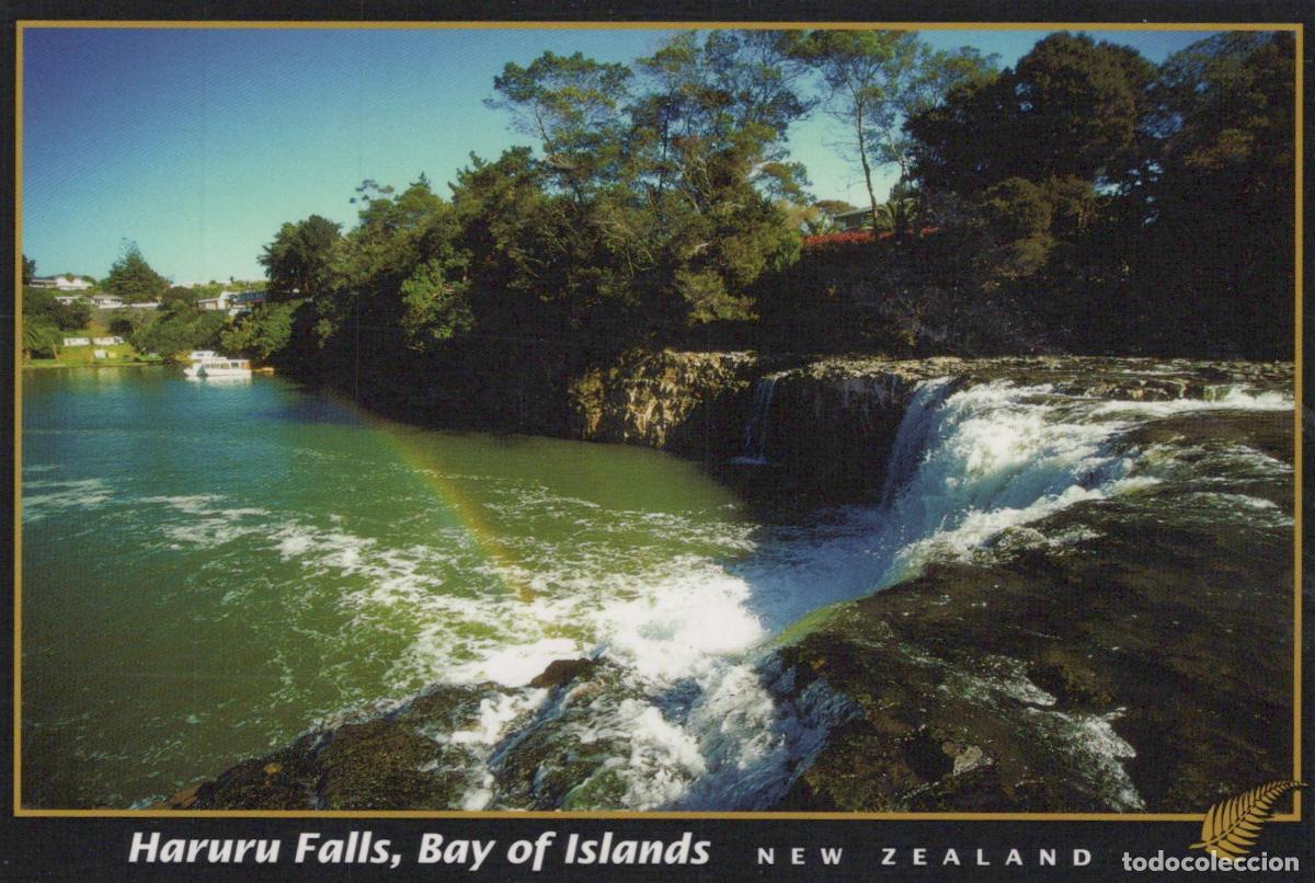 Postais: New Zealand Paihia Haruru Falls Bay of Islands Rainbow Over Waterfall *YAS930