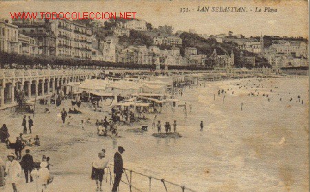 Postais: TARJETA POSTAL DE SAN SEBASTIAN N&ordm;373. -LA PLAYA