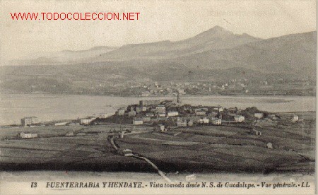Cartes Postales: TARJETA POSTAL DE FUENTERRABIA Y HENDAYE N&ordm;13. - VISTA TOMADA DESDE N. S. DE GUADALUPE