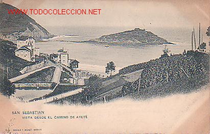 Postcards: TARJETA POSTAL ANTIGUA DE SAN SEBASTIAN. VISTA DESDE EL CAMINO DE AYETE