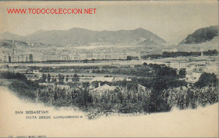 Postais: TARJETA POSTAL DE SAN SEBASTIAN- VISTA DESDE CONCORRONEA
