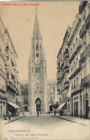 Postais: TARJETA POSTAL DE SAN SEBASTIAN - IGLESIA DEL BUEN PASTOR