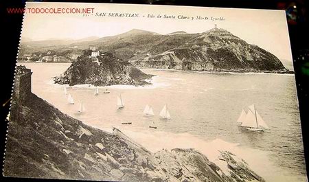 Postkarten: ANTIGUA POSTAL DE SAN SEBASTIAN - ISLA DE SANTA CLARA E IGUELDO