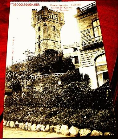 Cartoline: ANTIGUA POSTAL DE SAN SEBASTIAN - MONTE IGUELDO -FACHADA LATERAL DEL CASINO Y TORREON