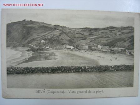 Postales: DEVA (GUIPUZCOA) VISTA GENERAL DE LA PLAYA - Foto 1