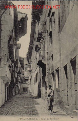 Postcards: TARJETA POSTAL ANTIGUA DE FUENTERRABIA - CALLE DE PAMPINOT