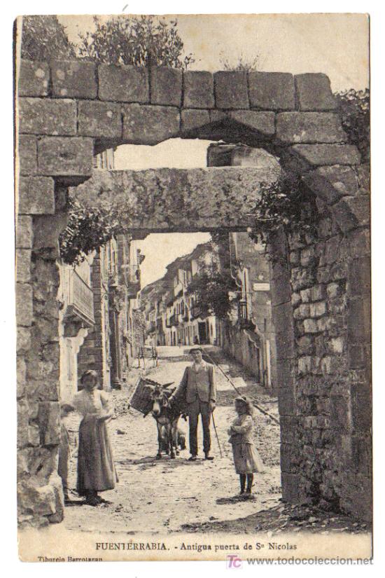 Postcards: Fuenterrabia -Antigua puerta de S&ordf; Nicolas