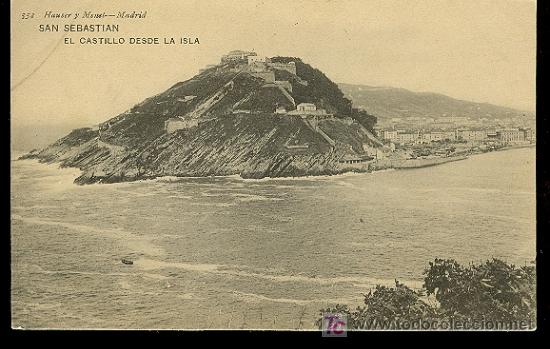 Postcards: TARJETA POSTAL DE SAN SEBASTIAN N&ordm;352, -EL CASTILLO DESDE LA ISLA-
