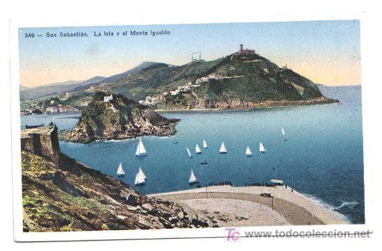 Postais: San Sebastian - la Isla y el Monte Igueldo