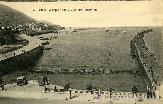 Postales: SANTURCE.- La Esplanada y el Muelle Churruca. - Foto 1