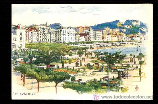 Postais: TARJETA POSTAL DE SAN SEBASTIAN. N&ordm; 7. JARDINES DE ALDERDI - EDER. FOTO EDITORES GONZALEZ Y GALARZA