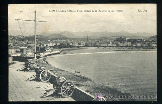 Postais: TARJETA POSTAL SAN SEBASTIAN 136. VISTA SACADA DE LA BATERIA DE LAS ARMAS