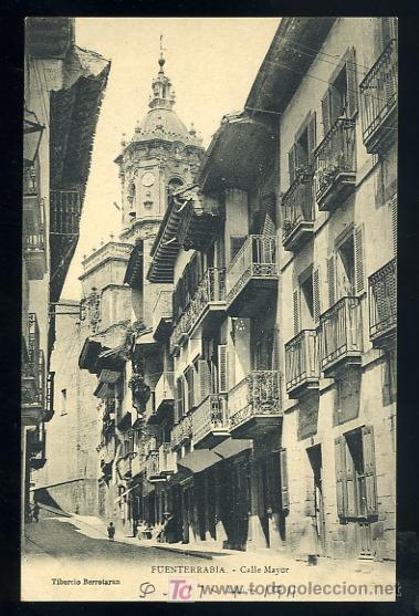 Cartes Postales: TARJETA POSTAL FUENTERRABIA, CALLE MAYOR