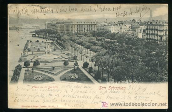 Postais: TARJETA SAN SEBASTIAN, PLAZA DE LA ZURIOLLA