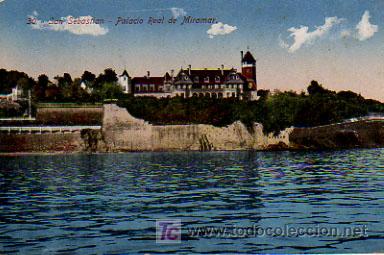 Postales: SAN SEBASTI&Aacute;N. PALACIO REAL DE MIRAMAR. - Foto 1